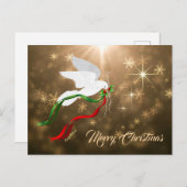 Merry Kerstdove Briefkaart (Voorkant / Achterkant)