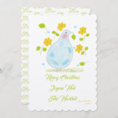 Merry Kerstdove Kaart (Voorkant / Achterkant)