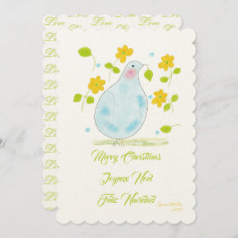 Merry Kerstdove Kaart