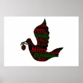 Merry Kerstdove Poster (Voorkant)