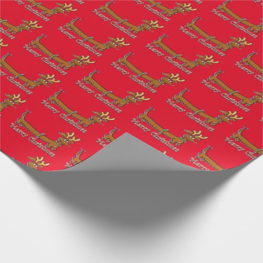 Merry Kerstdoxie Cadeaupapier (Hoek)