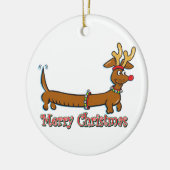 Merry Kerstdoxie Keramisch Ornament (Links)