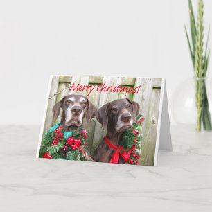 Merry Kerstduitse stengelige aanwijzer Feestdagen Kaart