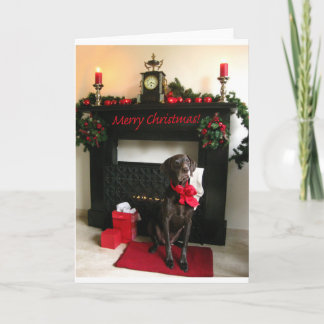 Merry Kerstduitse stengelige aanwijzer Feestdagen Kaart