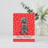 Merry Kerstduitse stengelige aanwijzer Feestdagenkaart (Staand voorkant)