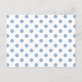 Merry Kerstdusty Blue Polka Dots Briefkaart (Achterkant)