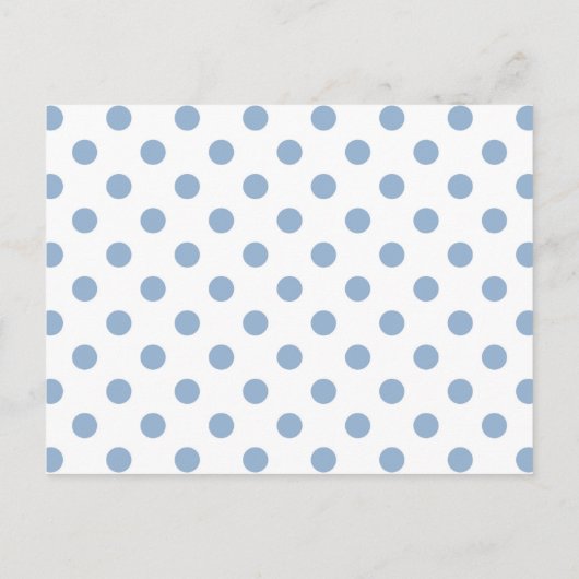 Merry Kerstdusty Blue Polka Dots Briefkaart (Achterkant)