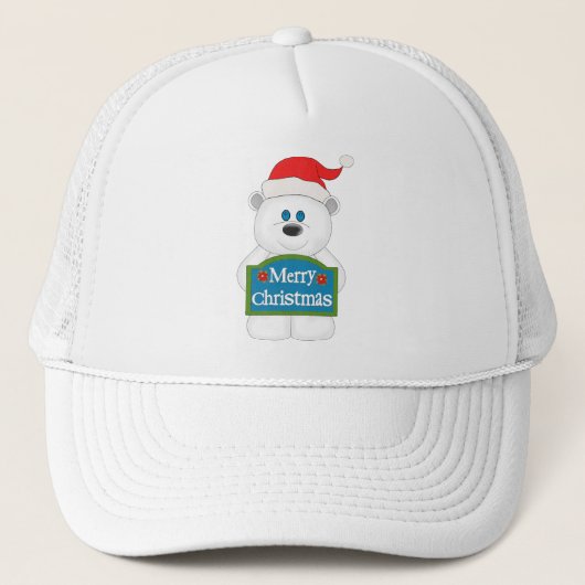 Merry Kerstdy Bear Cartoon Trucker Pet (Voorkant)
