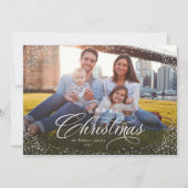 Merry Kerstelegant horizontale foto rood Feestdagenkaart (Voorkant)