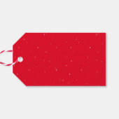 Merry Kerstelegant script red vakantie Cadeaulabel (Achterkant Horizontaal)