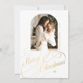 Merry Kerstelegant scriptfoto Feestdagenkaart (Voorkant)