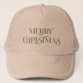 Merry Kerstelegant typografie Green Trucker Pet (Voorkant)