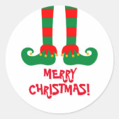 Merry Kerstelf stickers en envelopzegels (Voorkant)