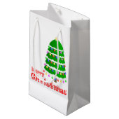 Merry Kerstemoji Klein Cadeauzakje (Voorkant Gekanteld)