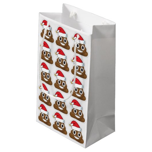 Merry Kerstemoji Klein Cadeauzakje (Achterkant Gekanteld)