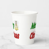 Merry Kerstengel rode typografie Papieren Bekers (Links)