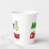 Merry Kerstengel rode typografie Papieren Bekers (Rechts)