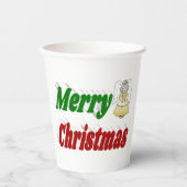 Merry Kerstengel rode typografie Papieren Bekers (Voorkant)