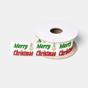 Merry Kerstengel rode typografie Satijnen Lint