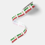 Merry Kerstengel rode typografie Satijnen Lint (Achterkant)