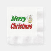 Merry Kerstengel rode typografie Servet (Voorkant)