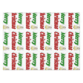 Merry Kerstengel rode typografie Tafelkleed (Voorkant (Horizontaal))