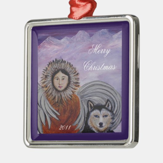 Merry kerstengel-versiering Metalen Ornament (Links)