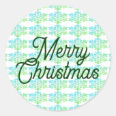 Merry-kerstenvelopzegels Ronde Sticker (Voorkant)