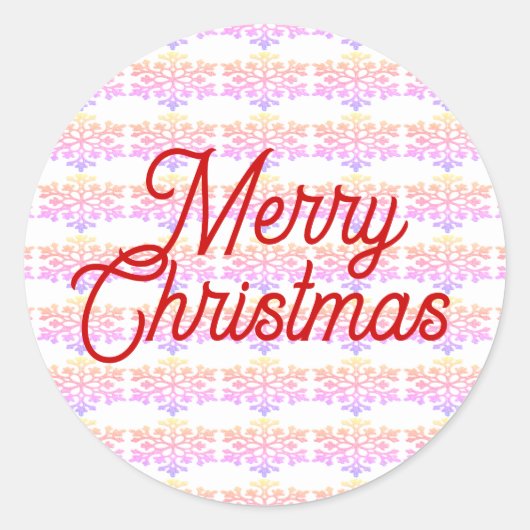 Merry-kerstenvelopzegels Ronde Sticker (Voorkant)