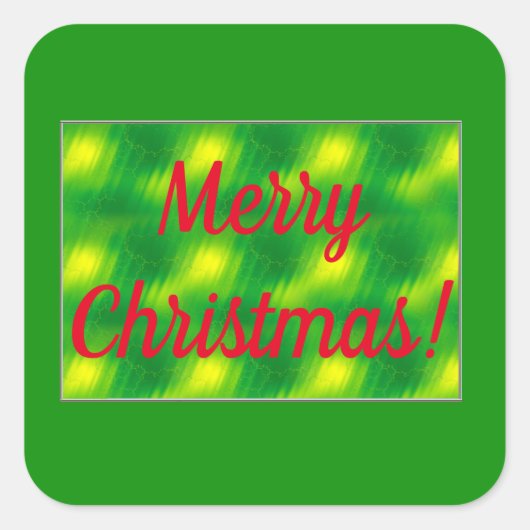 Merry-kerstenvelopzegels Vierkante Sticker (Voorkant)