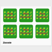 Merry-kerstenvelopzegels Vierkante Sticker (Vel)