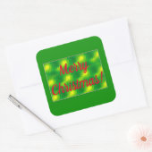 Merry-kerstenvelopzegels Vierkante Sticker (Envelop)