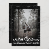 Merry Kerstfeest Funny Cookie Modern Family Foto Feestdagenkaart (Voorkant / Achterkant)