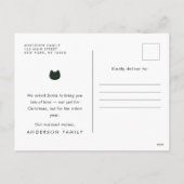 Merry Kerstfeest Funny Cute Cats Caroling Feestdagenkaart (Achterkant)