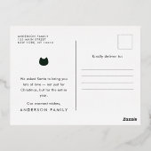 Merry Kerstfeest Funny Cute Cats Caroling Folie Feestdagen Briefkaart (Achterkant)