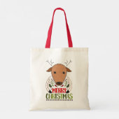 Merry Kerstfeest Funny Deer Xmas - winkelen Tote Bag (Achterkant)