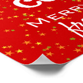 Merry Kerstfeest Funny Holiday Cocktail Poster (Hoek)