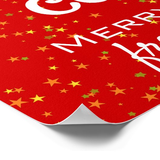 Merry Kerstfeest Funny Holiday Cocktail Poster (Hoek)