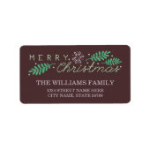 Merry Kerstfeestay - Adres Label (Voorkant)