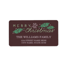 Merry Kerstfeestay - Adres Label