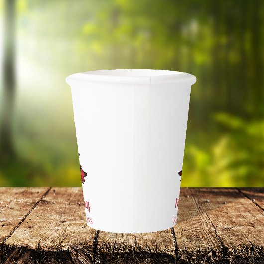 Merry Kerstfeestay Buffalo Check Pattern Papieren Bekers