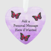 Merry Kerstfeestay Butterfly Holiday Ornament (achterkant)