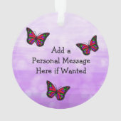 Merry Kerstfeestay Butterfly Holiday Ornament (achterkant)