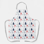 Merry Kerstfeestay Cute Doodle Forest Schort (Voorkant)