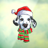 Merry Kerstfeestay Dalmatian Dog Window Cling Raamsticker (Vel 3)