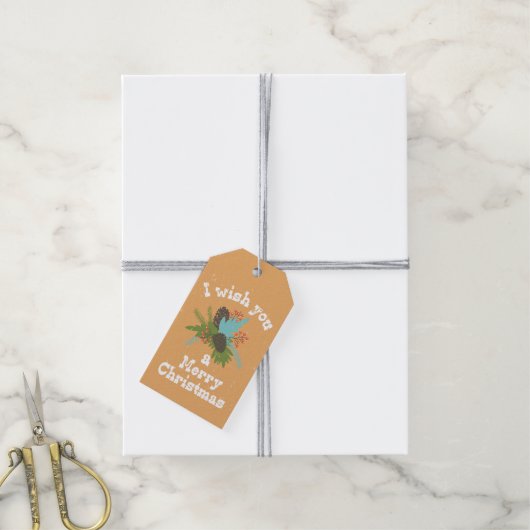 Merry Kerstfeestay Decor Cadeaulabel (Met Touw)