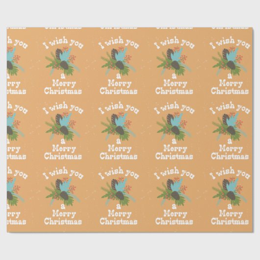 Merry Kerstfeestay Decor Cadeaupapier (Vlak)