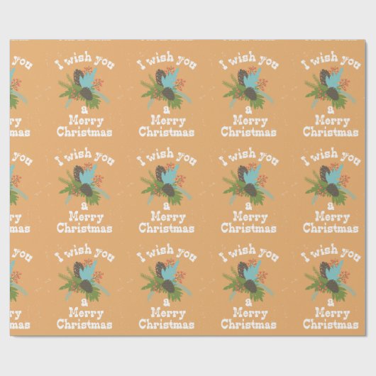 Merry Kerstfeestay Decor Cadeaupapier (Vlak)