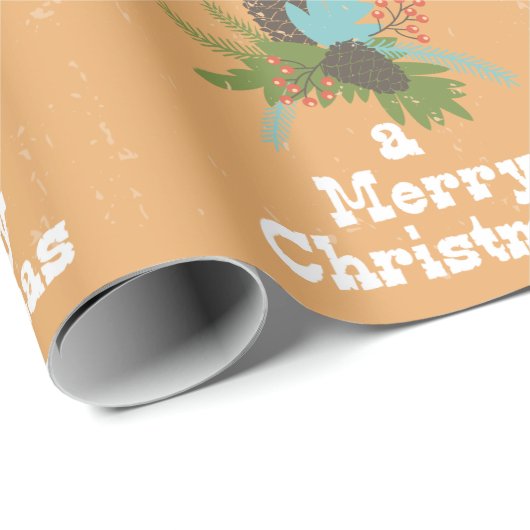 Merry Kerstfeestay Decor Cadeaupapier (Rol Hoek)