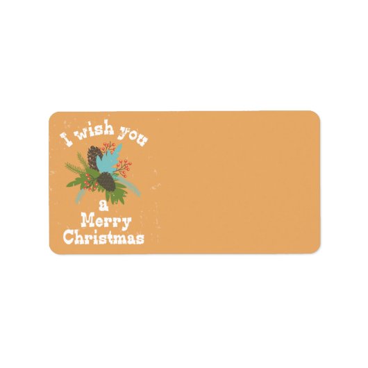 Merry Kerstfeestay Decor Etiket (Voorkant)